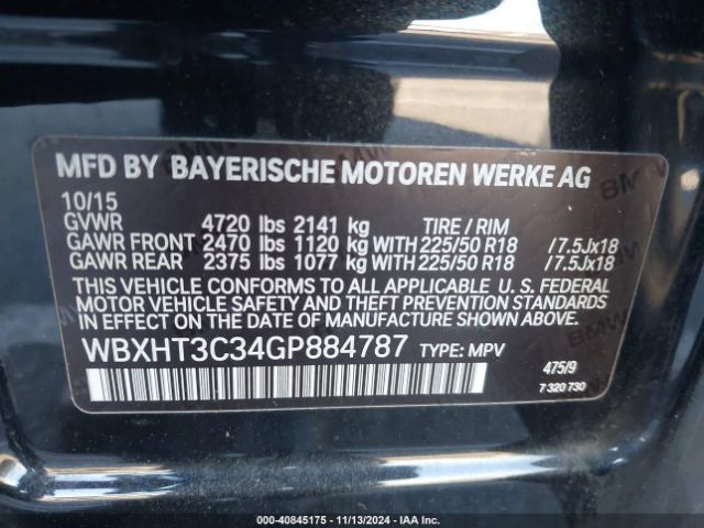 Photo 8 VIN: WBXHT3C34GP884787 - BMW X1 