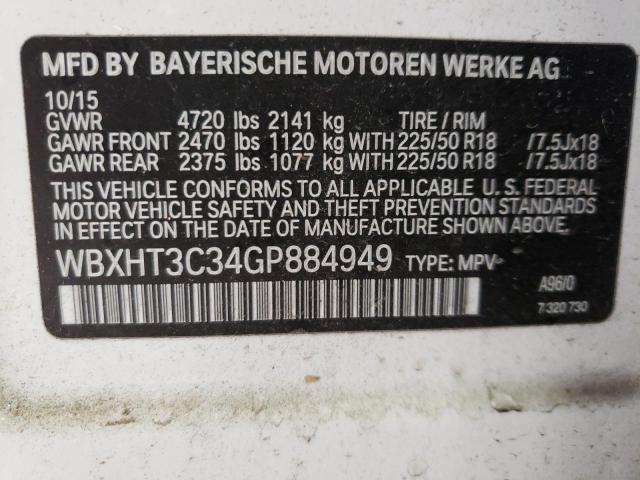 Photo 9 VIN: WBXHT3C34GP884949 - BMW X1 XDRIVE2 