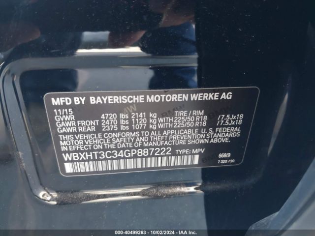 Photo 8 VIN: WBXHT3C34GP887222 - BMW X1 