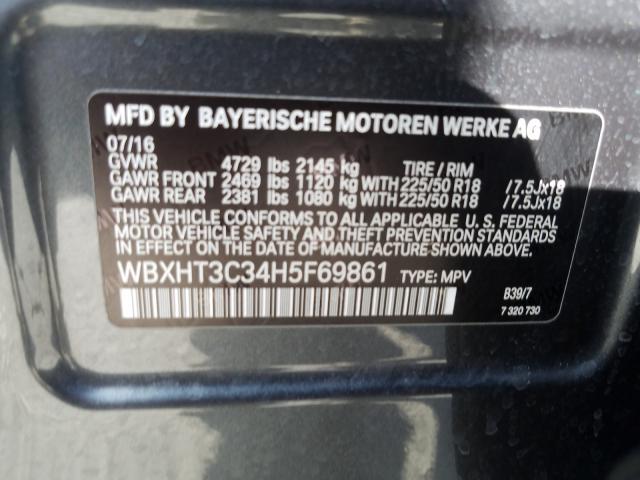 Photo 9 VIN: WBXHT3C34H5F69861 - BMW X1 XDRIVE2 