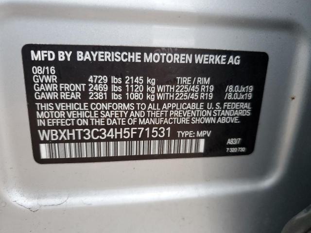 Photo 9 VIN: WBXHT3C34H5F71531 - BMW X1 XDRIVE2 