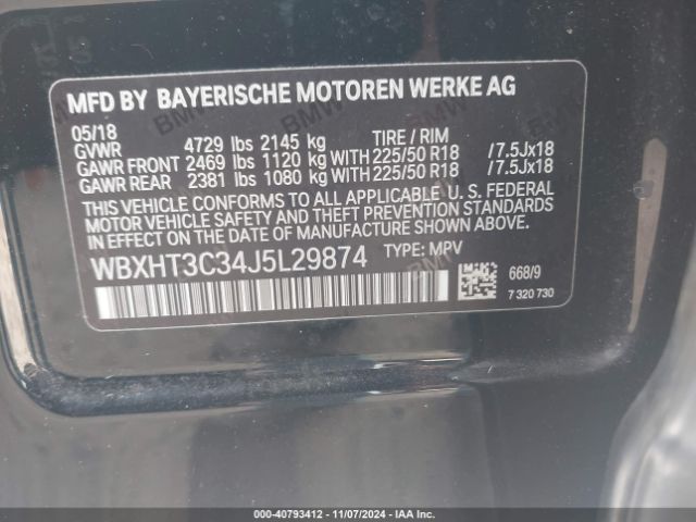 Photo 8 VIN: WBXHT3C34J5L29874 - BMW X1 