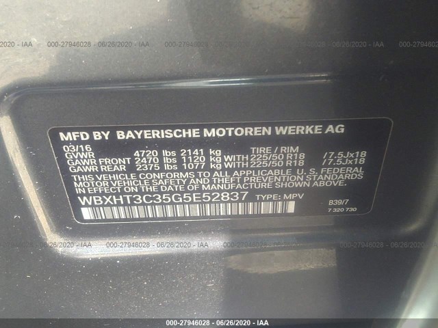 Photo 8 VIN: WBXHT3C35G5E52837 - BMW X1 