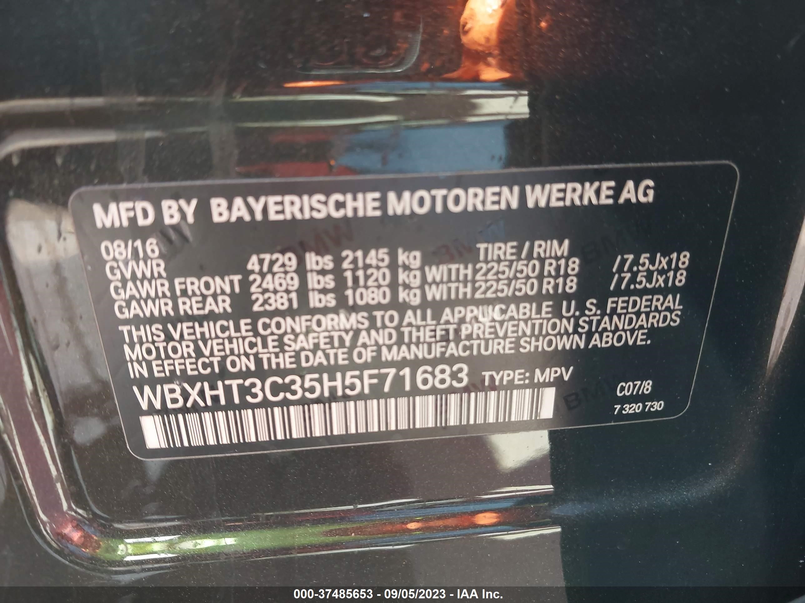 Photo 8 VIN: WBXHT3C35H5F71683 - BMW X1 