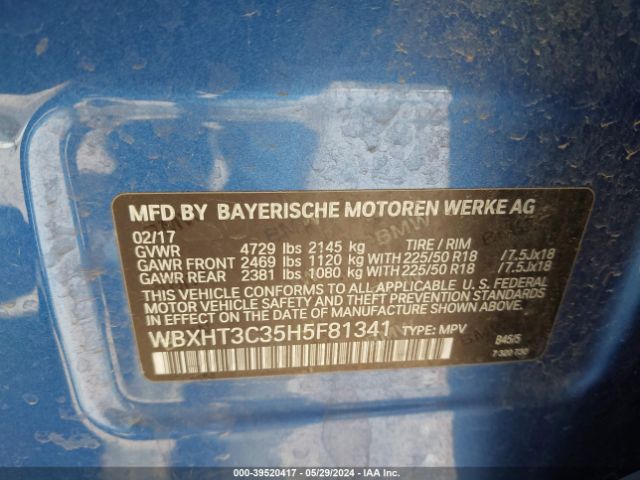 Photo 8 VIN: WBXHT3C35H5F81341 - BMW X1 