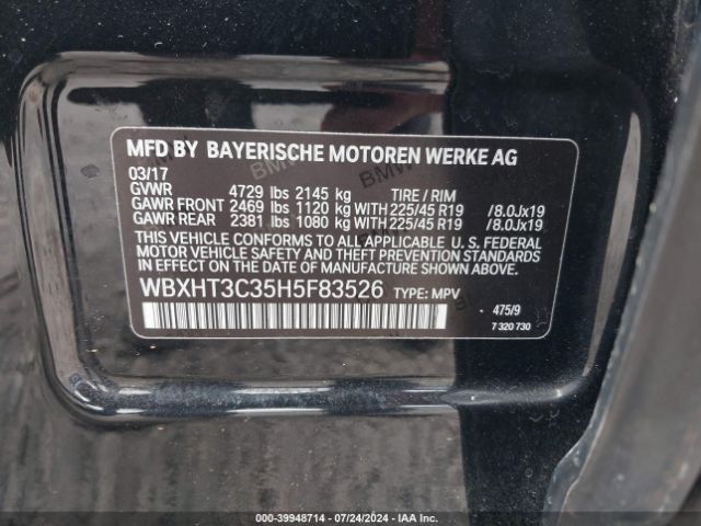 Photo 8 VIN: WBXHT3C35H5F83526 - BMW X1 