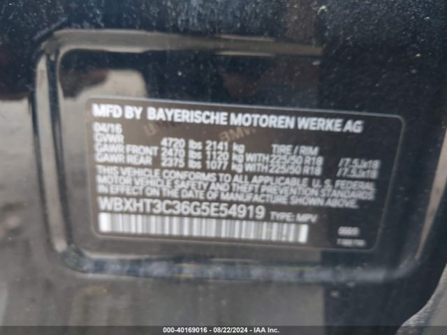 Photo 8 VIN: WBXHT3C36G5E54919 - BMW X1 