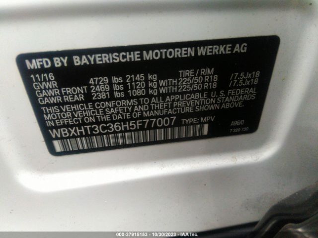 Photo 8 VIN: WBXHT3C36H5F77007 - BMW X1 