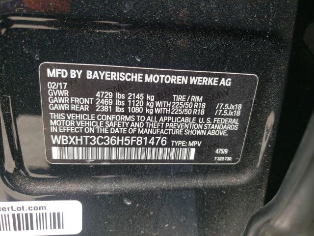 Photo 9 VIN: WBXHT3C36H5F81476 - BMW X1 