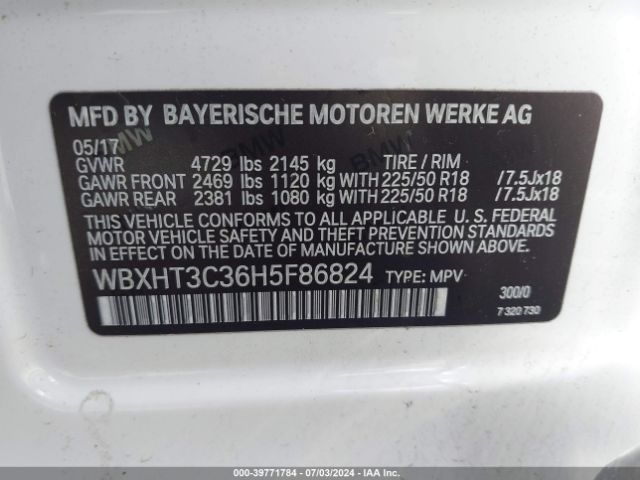 Photo 8 VIN: WBXHT3C36H5F86824 - BMW X1 