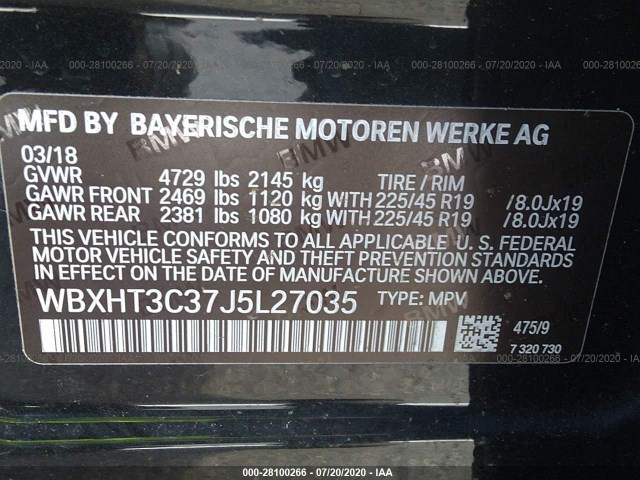 Photo 8 VIN: WBXHT3C37J5L27035 - BMW X1 