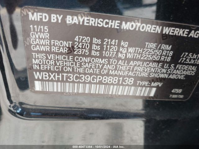 Photo 8 VIN: WBXHT3C39GP888138 - BMW X1 