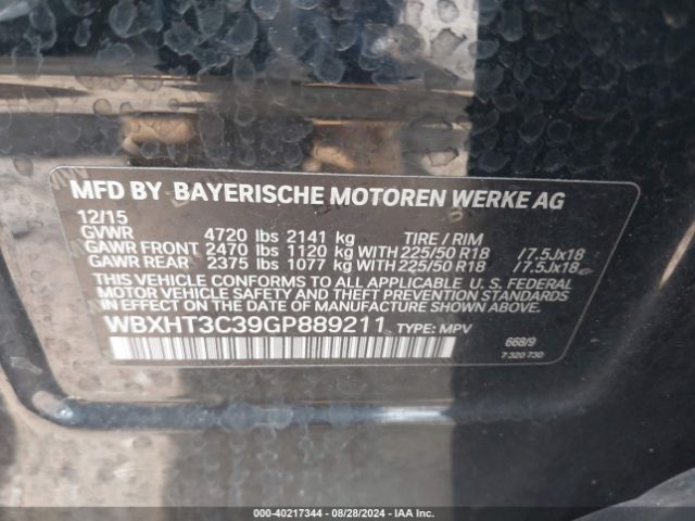 Photo 8 VIN: WBXHT3C39GP889211 - BMW X1 