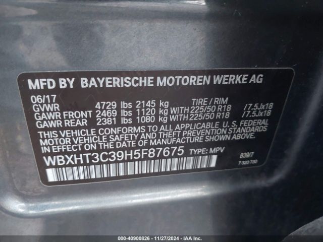 Photo 8 VIN: WBXHT3C39H5F87675 - BMW X1 