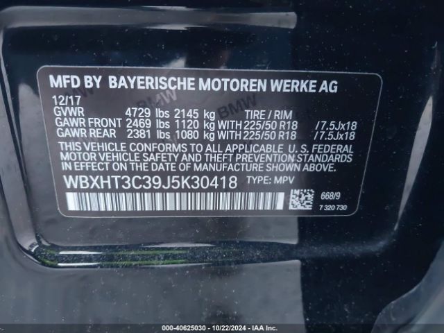 Photo 8 VIN: WBXHT3C39J5K30418 - BMW X1 