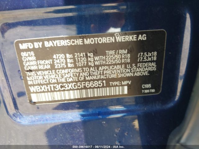 Photo 8 VIN: WBXHT3C3XG5F66851 - BMW X1 