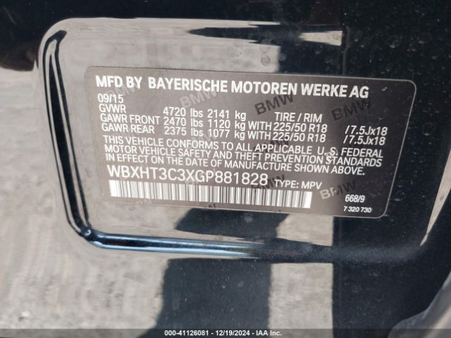 Photo 8 VIN: WBXHT3C3XGP881828 - BMW X1 