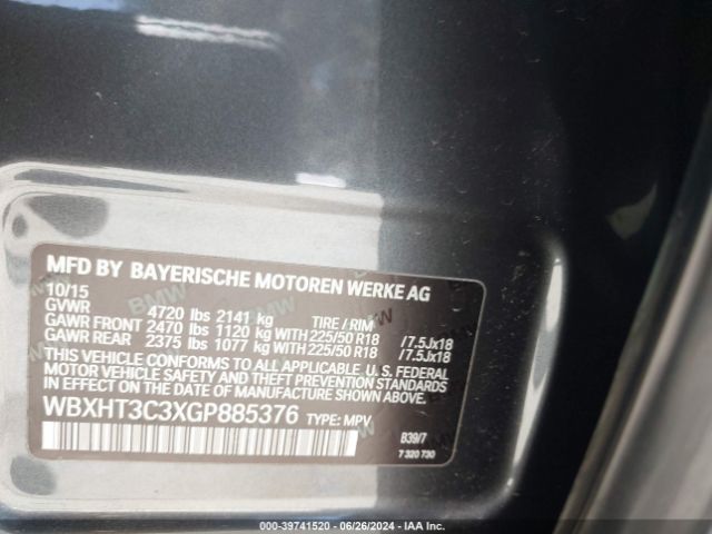 Photo 8 VIN: WBXHT3C3XGP885376 - BMW X1 