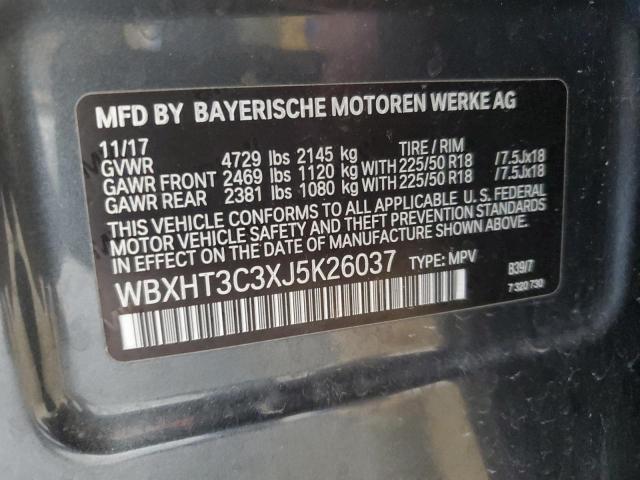 Photo 12 VIN: WBXHT3C3XJ5K26037 - BMW X1 XDRIVE2 