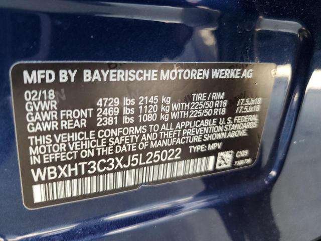 Photo 9 VIN: WBXHT3C3XJ5L25022 - BMW X1 XDRIVE2 