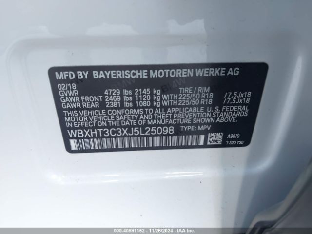 Photo 8 VIN: WBXHT3C3XJ5L25098 - BMW X1 