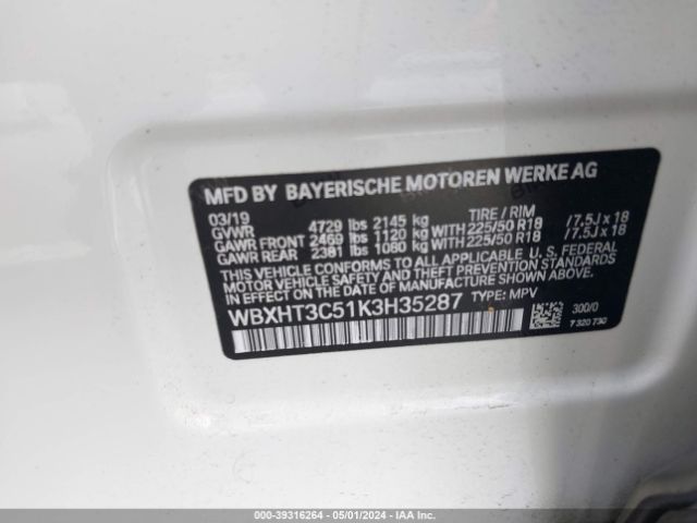 Photo 8 VIN: WBXHT3C51K3H35287 - BMW X1 