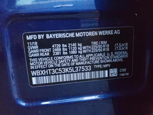 Photo 12 VIN: WBXHT3C53K5L37533 - BMW X1 XDRIVE2 