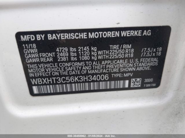 Photo 8 VIN: WBXHT3C56K3H34006 - BMW X1 