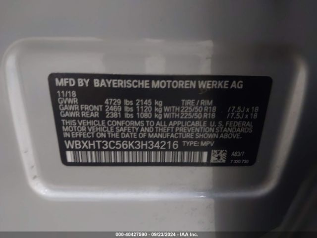 Photo 8 VIN: WBXHT3C56K3H34216 - BMW X1 