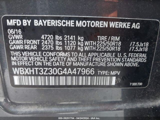 Photo 8 VIN: WBXHT3Z30G4A47966 - BMW X1 