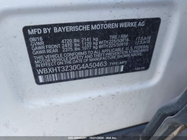 Photo 8 VIN: WBXHT3Z30G4A50463 - BMW X1 