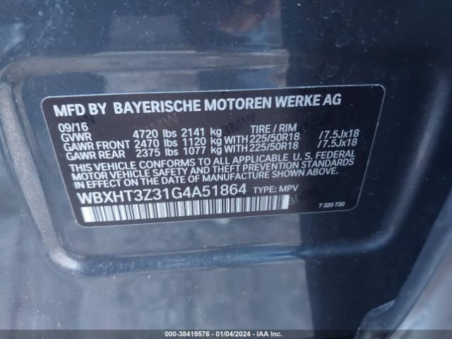 Photo 8 VIN: WBXHT3Z31G4A51864 - BMW X1 