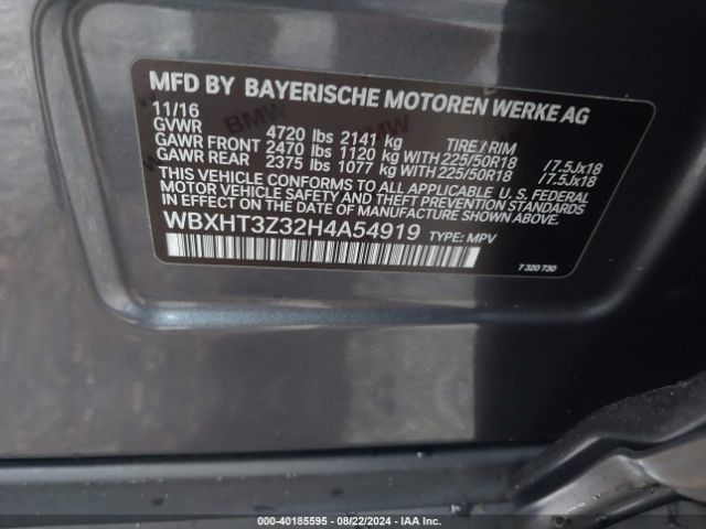 Photo 8 VIN: WBXHT3Z32H4A54919 - BMW X1 