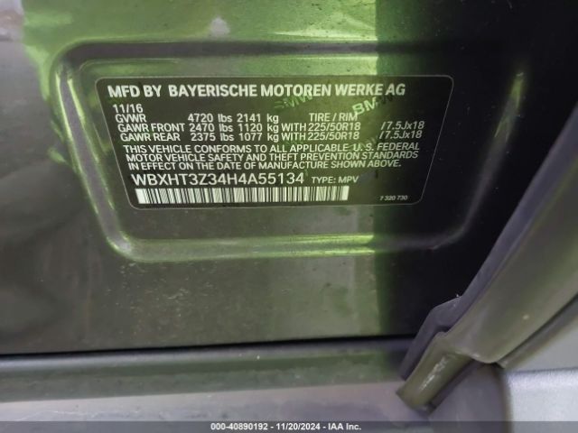 Photo 8 VIN: WBXHT3Z34H4A55134 - BMW X1 