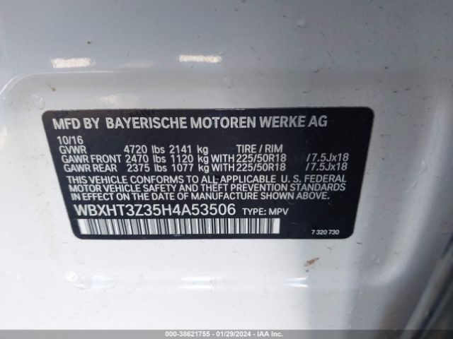 Photo 8 VIN: WBXHT3Z35H4A53506 - BMW X1 