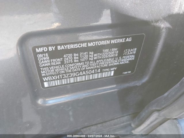 Photo 8 VIN: WBXHT3Z39G4A50414 - BMW X1 