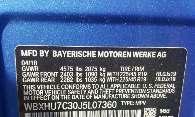 Photo 9 VIN: WBXHU7C30J5L07360 - BMW X1 