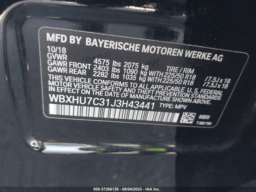 Photo 8 VIN: WBXHU7C31J3H43441 - BMW X1 