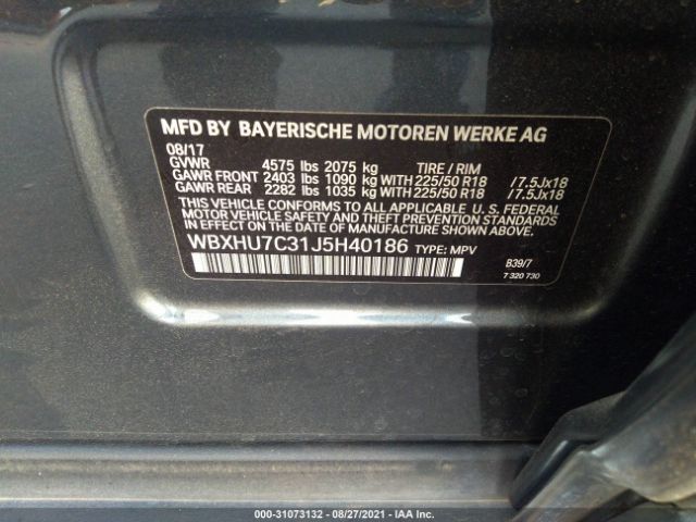 Photo 8 VIN: WBXHU7C31J5H40186 - BMW X1 