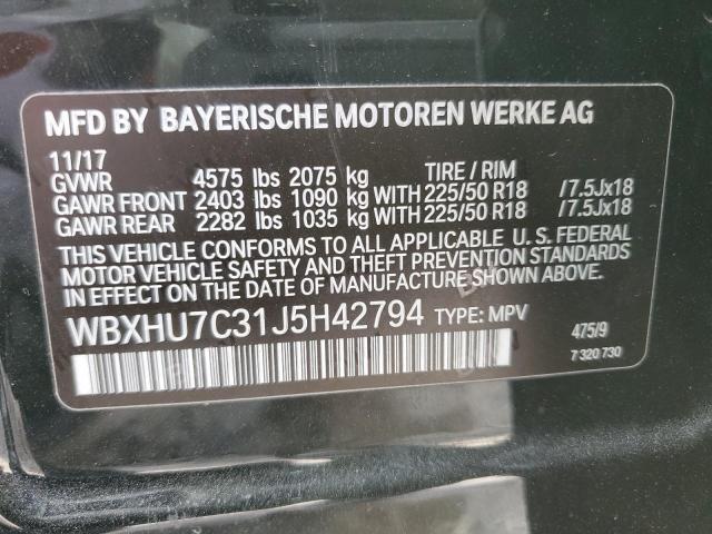 Photo 11 VIN: WBXHU7C31J5H42794 - BMW X1 SDRIVE2 