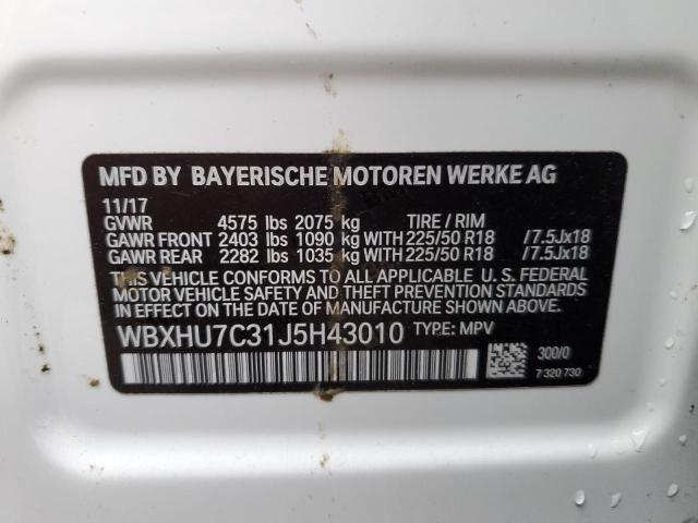 Photo 11 VIN: WBXHU7C31J5H43010 - BMW X1 