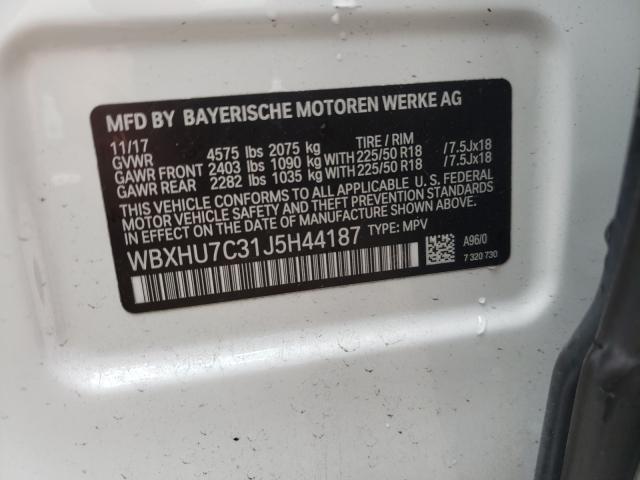 Photo 9 VIN: WBXHU7C31J5H44187 - BMW X1 SDRIVE2 