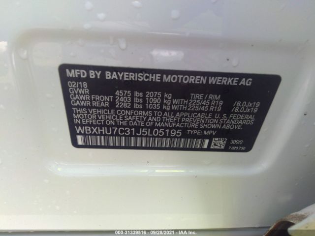 Photo 8 VIN: WBXHU7C31J5L05195 - BMW X1 