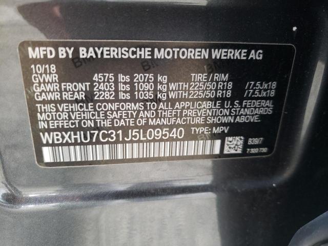 Photo 9 VIN: WBXHU7C31J5L09540 - BMW X1 SDRIVE2 