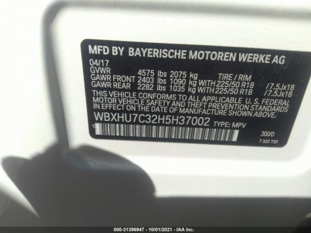 Photo 8 VIN: WBXHU7C32H5H37002 - BMW X1 