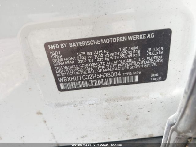 Photo 8 VIN: WBXHU7C32H5H38084 - BMW X1 