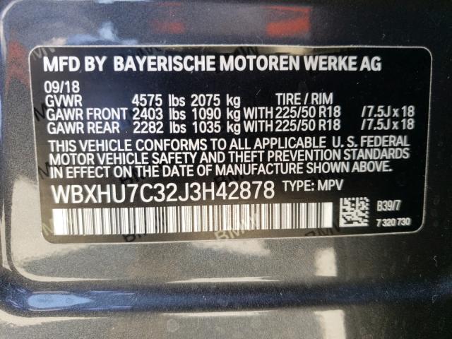 Photo 9 VIN: WBXHU7C32J3H42878 - BMW X1 SDRIVE2 