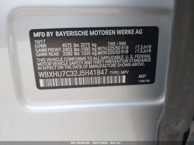 Photo 8 VIN: WBXHU7C32J5H41847 - BMW X1 