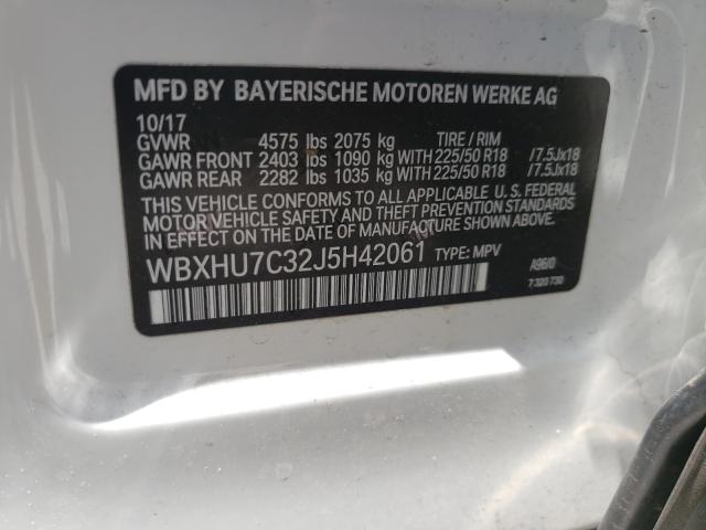 Photo 9 VIN: WBXHU7C32J5H42061 - BMW X1 SDRIVE2 