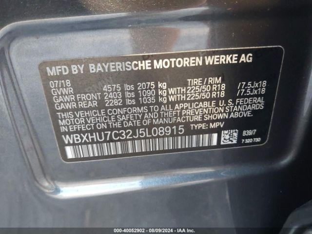 Photo 8 VIN: WBXHU7C32J5L08915 - BMW X1 